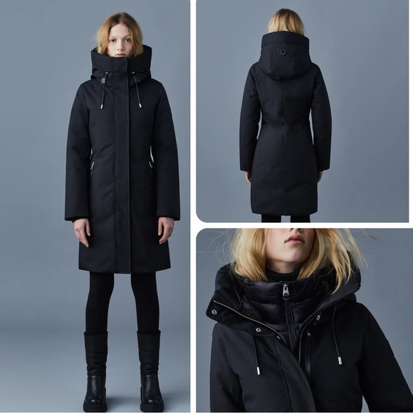 Mackage Jackets & Blazers - Mackage Shiloh Fitted Down Puffer 2-in-1 Coat w/ removable bib Black XL $1,250.